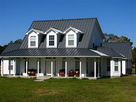 white house metal roof color|black metal roof house pictures.